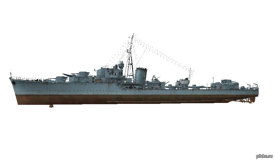 British J Class Destroyer 3D Model 3DHunt Co