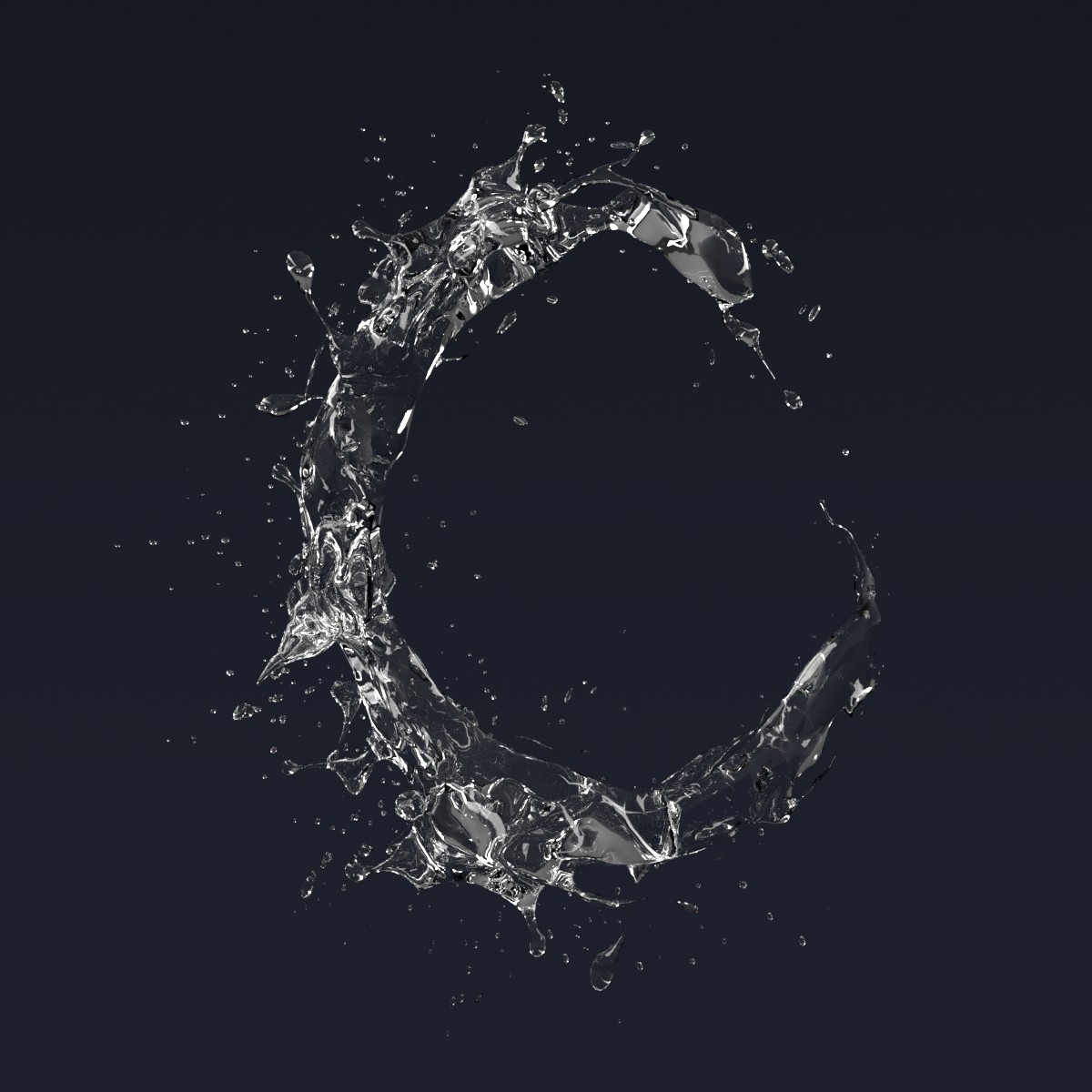Letter C Splash