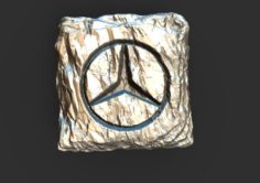 Mercedes stone logo 3D Model