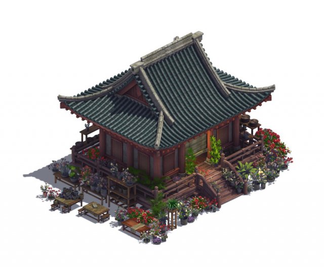 City – Flower shop 02 3D Model