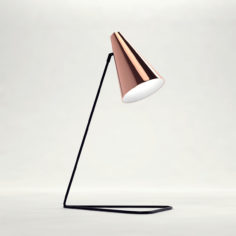 3D Table Lamp with Copper Shade – Bloomingville