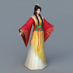 Tang Dynasty Woman 3d model