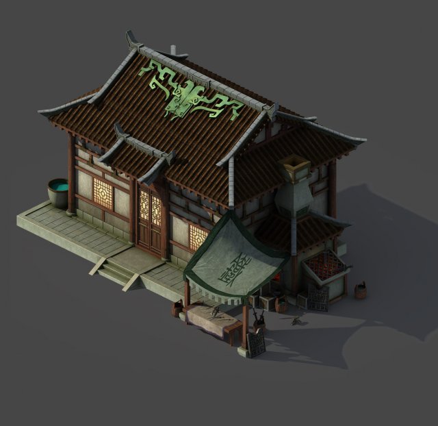 Gang building – blacksmith shop 3D Model