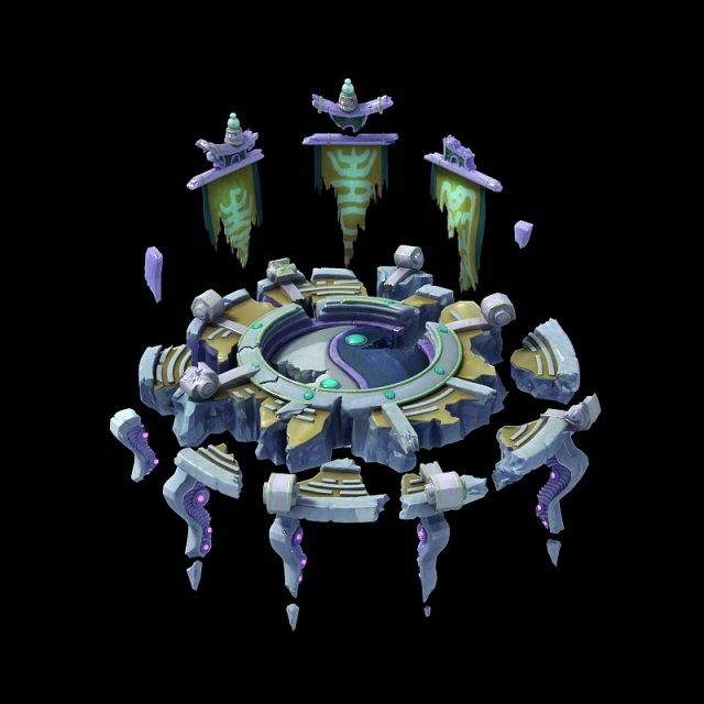 Voidly ruined the ruins of the altar 3D Model