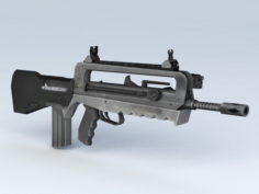 Assault Rifle Weapon 3d model
