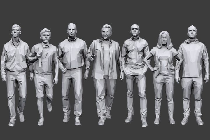 Lowpoly People Casual Pack Vol.8