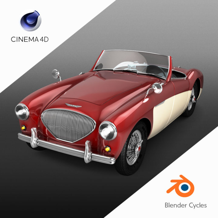 3D Austin-Healey 100 model