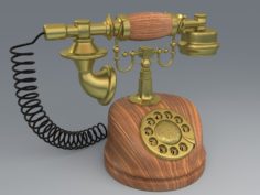3D old telephone model