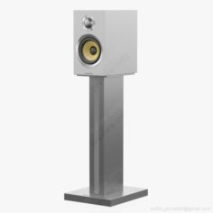 Bowers and Wilkins CM1 S2 Satin White on stand 3D Model