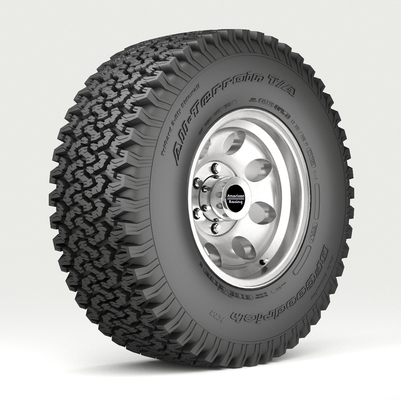 OFF ROAD WHEEL & TIRE 3D Model
