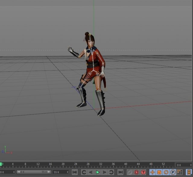 Sorceress attacks 3D Model