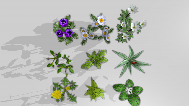 Plants set 3D Model