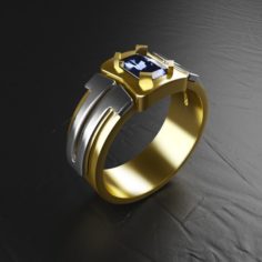 Gold Ring with overlays 3D Model