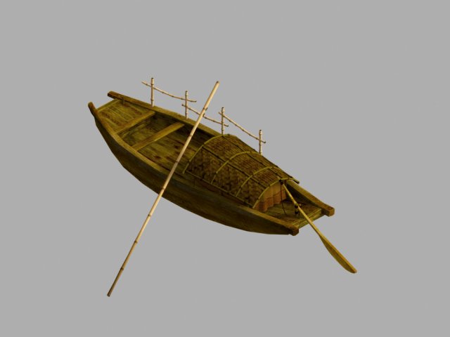 Game Model – Campanula island scenes – boat 01 3D Model