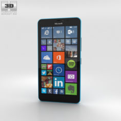 Microsoft Lumia 640 XL Matte Cyan 3D model