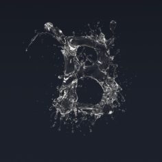 Letter B Splash 3D