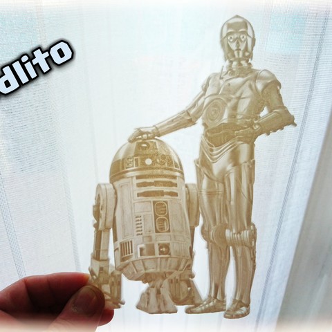 Lithophane R2D2 AND C3PO