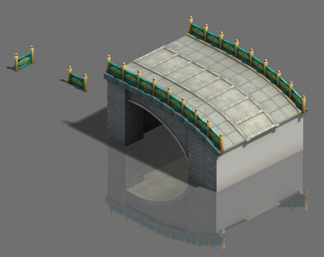 Large city – stone bridge 3D Model