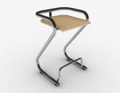 Modern simple metal bar chairs 3d model