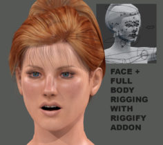 3D Lisa – Realistic Character in Blender model