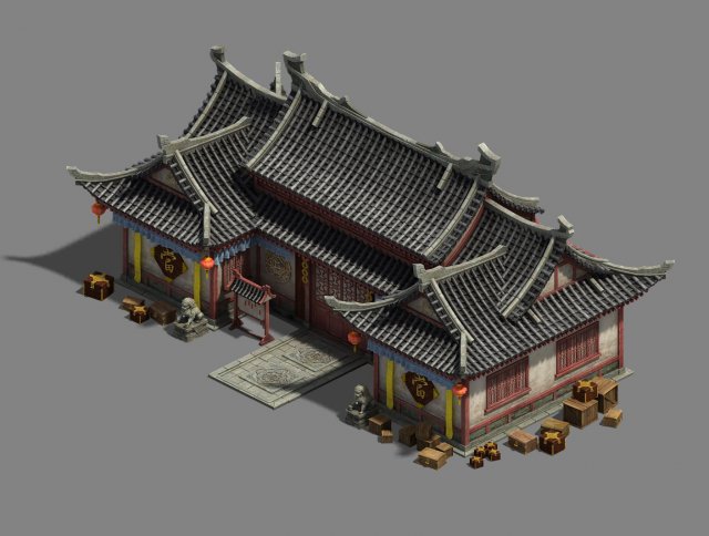 Large city – pawnshop 3D Model