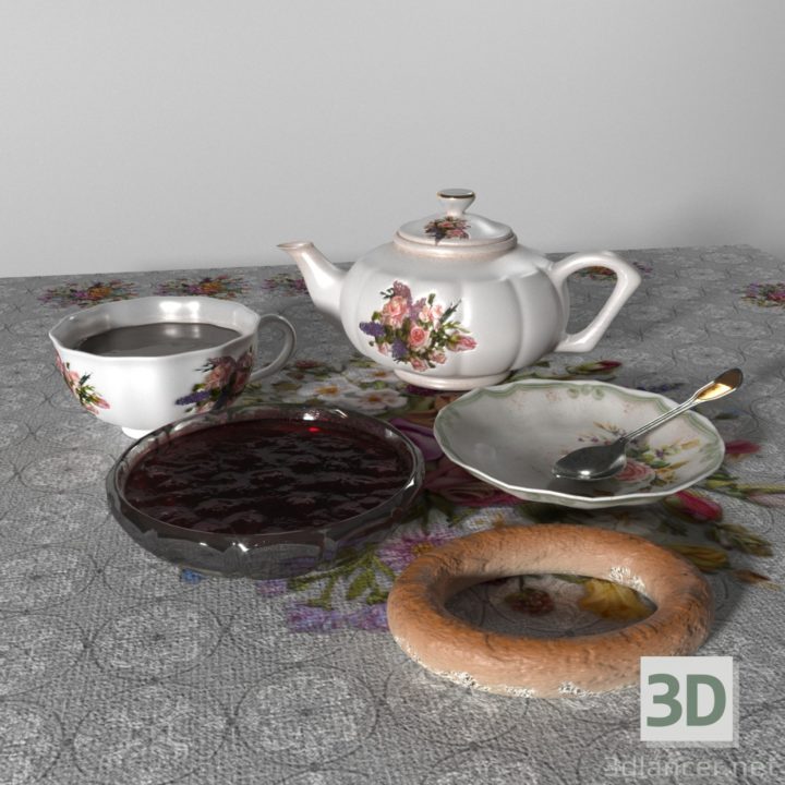 3D-Model 
            Tea set