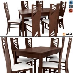 Jartrad Dining Table set 53 3D Model