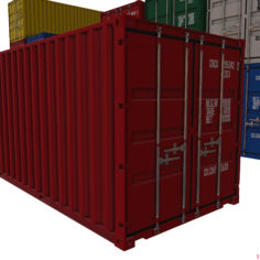 3D 20ft Shipping Container