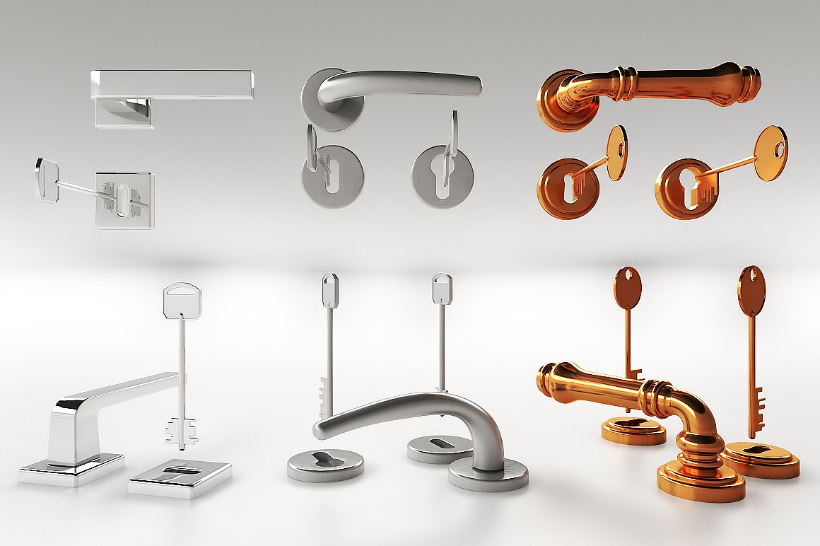 HANDLES SET with key