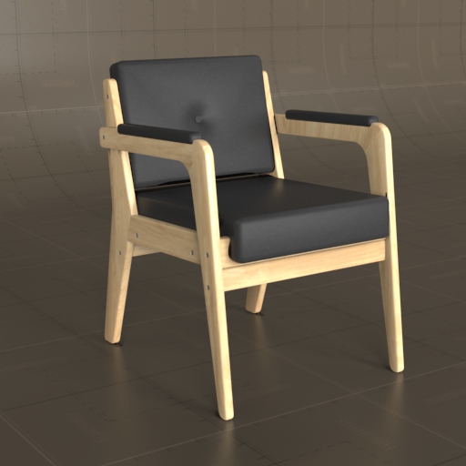 Angular Armchair 3D Model