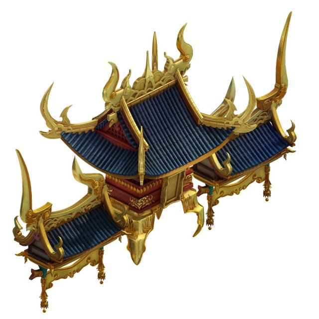 Game Model – Bi La City – Royal Palace roof 3D Model