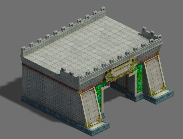 Large City – City Gate 3D Model