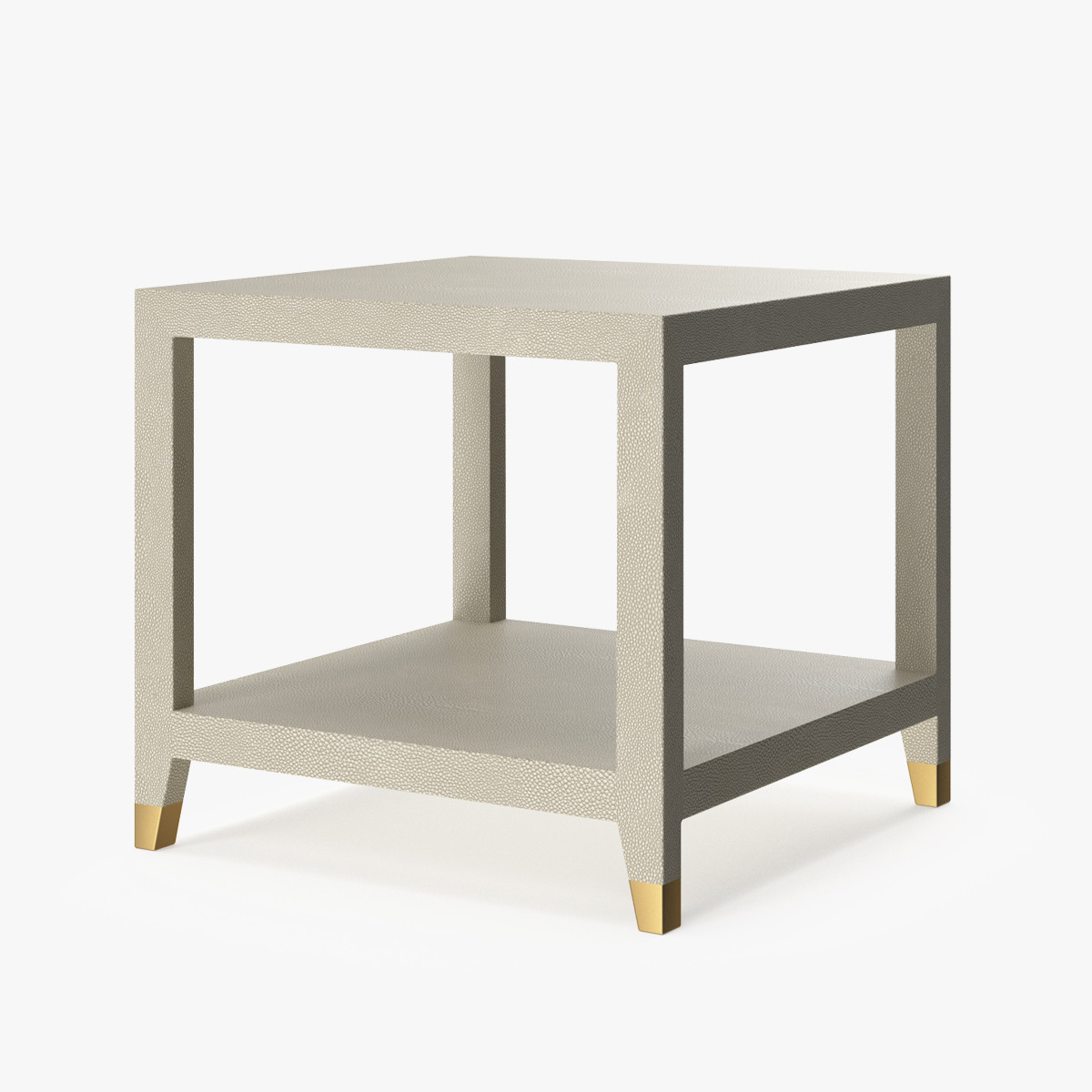 Restoration Hardware Graydon Shagreen Square Side Table