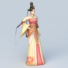 Ancient Asian Dancer 3d model