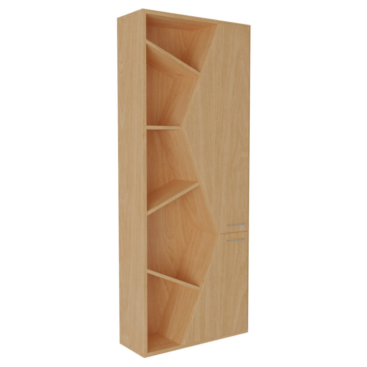 Modern wooden shelf 3D model