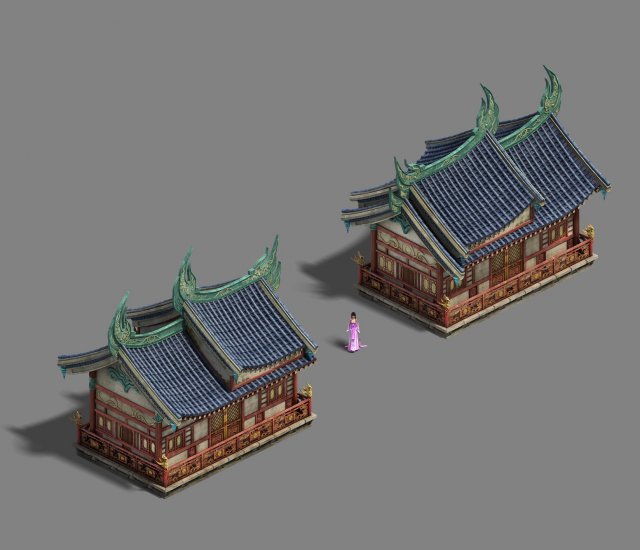 Road religion – side hall 02 3D Model