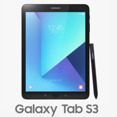 3D Samsung Galaxy Tab S3 with S Pen model