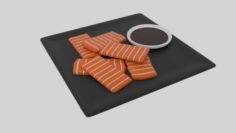 Salmon Sashimi 3D Model