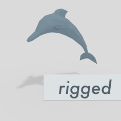 LowPoly rigged Dolphin