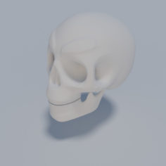 3D model stylized skull