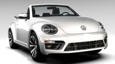 VW Beetle Cabriolet 2017 3D Model