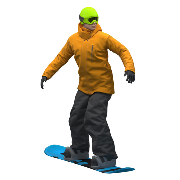 Snowboarder Rigged 3D model