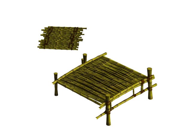 Game Model – Campanula Island scene – bamboo bridg 3D Model