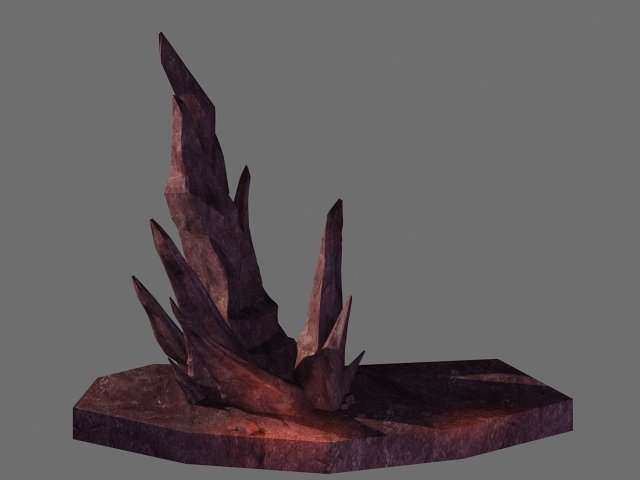 Game Model – Outstanding Volcanic Stone Teeth 03 3D Model