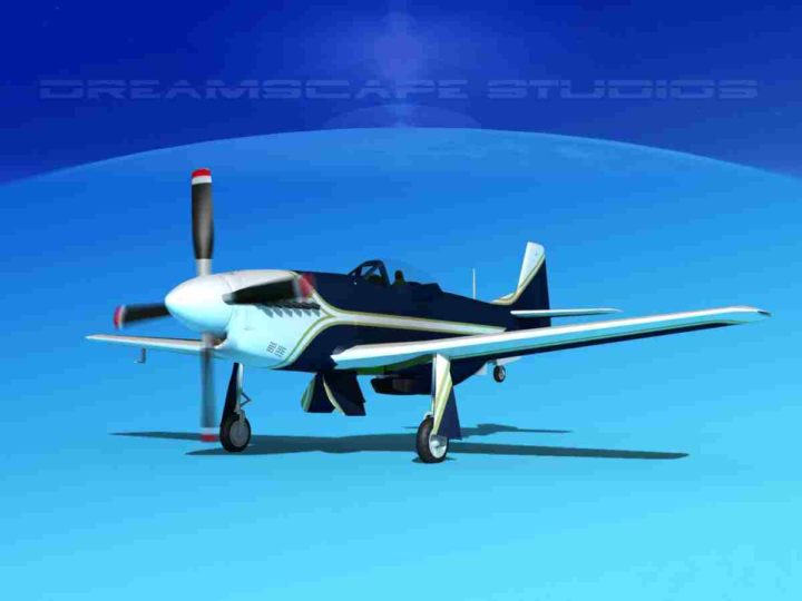 3D P-51 Mustang Sport V03