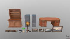 Furniture Set PBS 3D Model