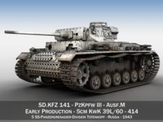 PzKpfw III – Panzer 3 – AusfM – 414 3D Model