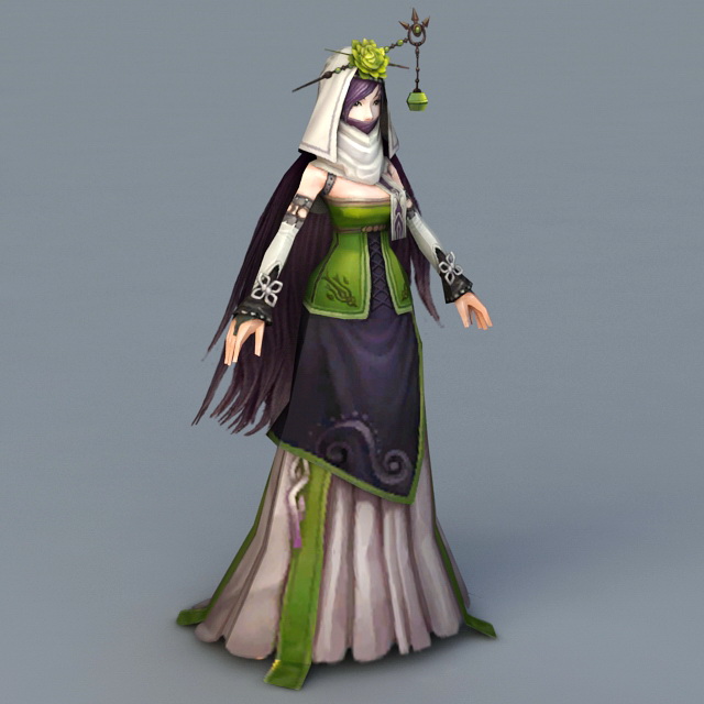 Masked Lady 3d model