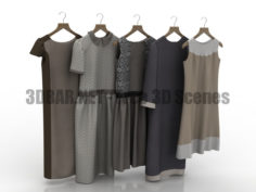 Dresses Set Wardrobe 3D Collection