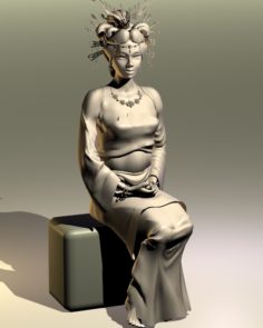 Lady of the Chinese Imperial Court 3d model